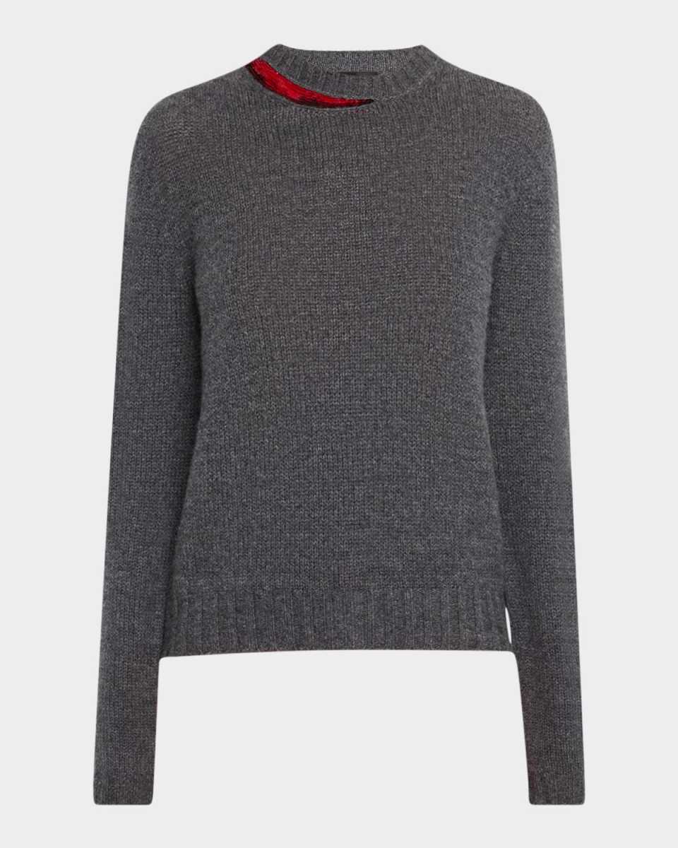 Sequin-Embellished Cashmere Sweater